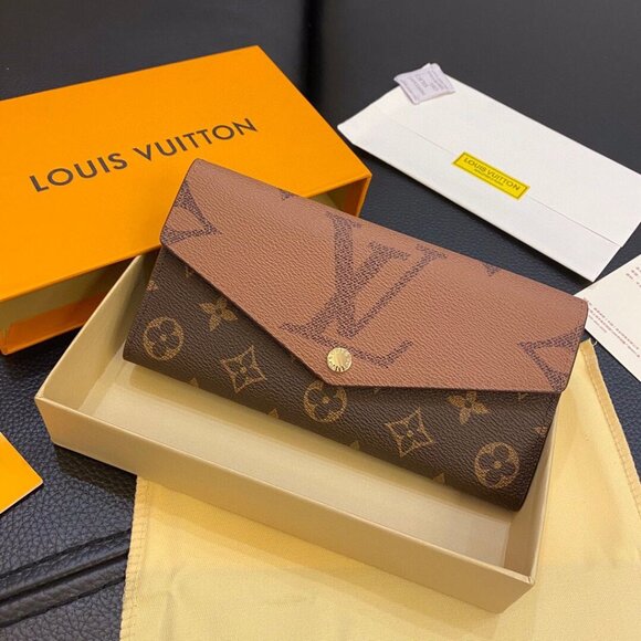 Louis Vuitton Sarah Wallet Flap Long Purse - Picture 1 of 6